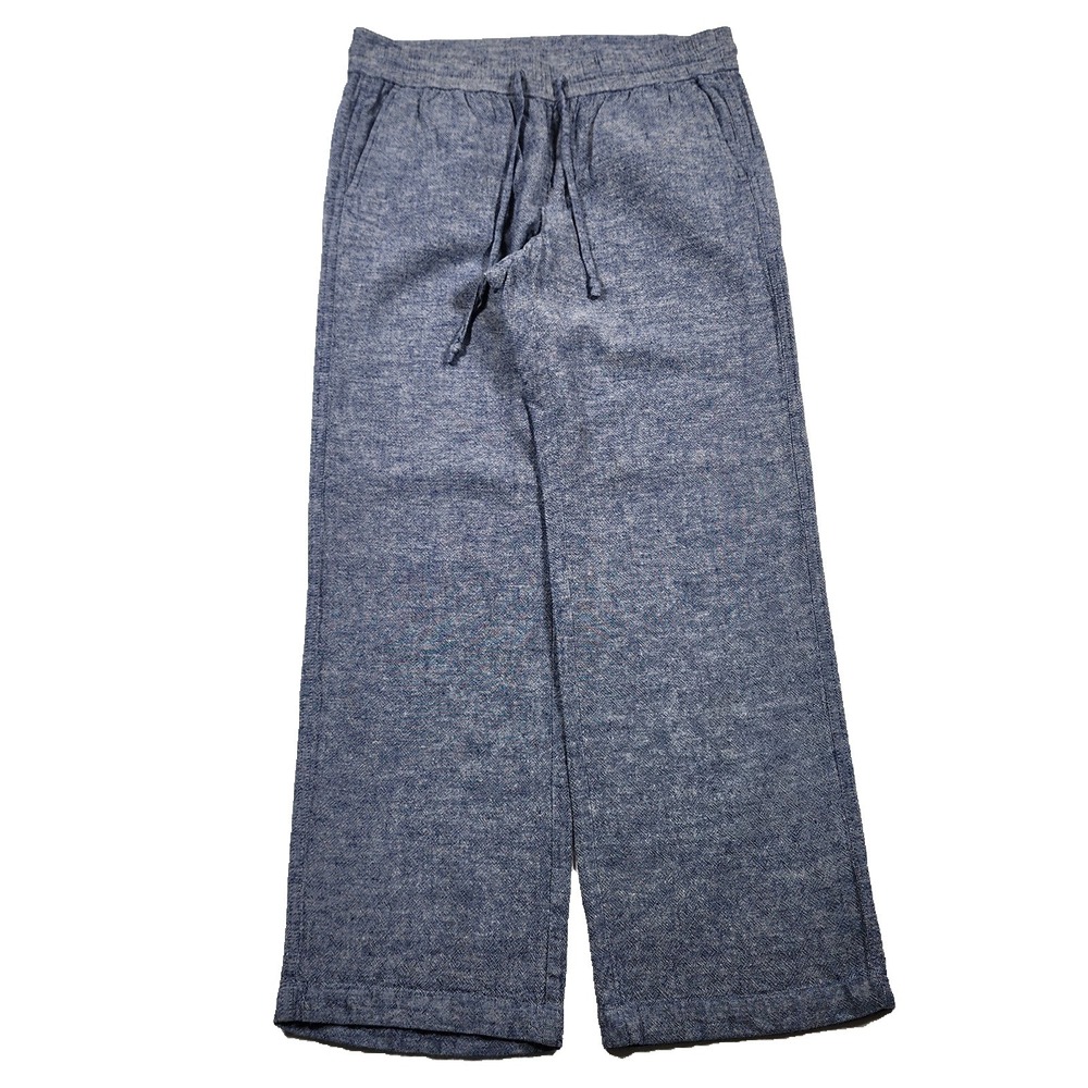 Ann Taylor Factory Pants Womens Small Wide Leg Baggy Pull On Linen Blend Boho